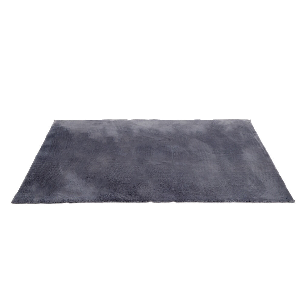 Tapis fausse fourrure gris 90x130cm