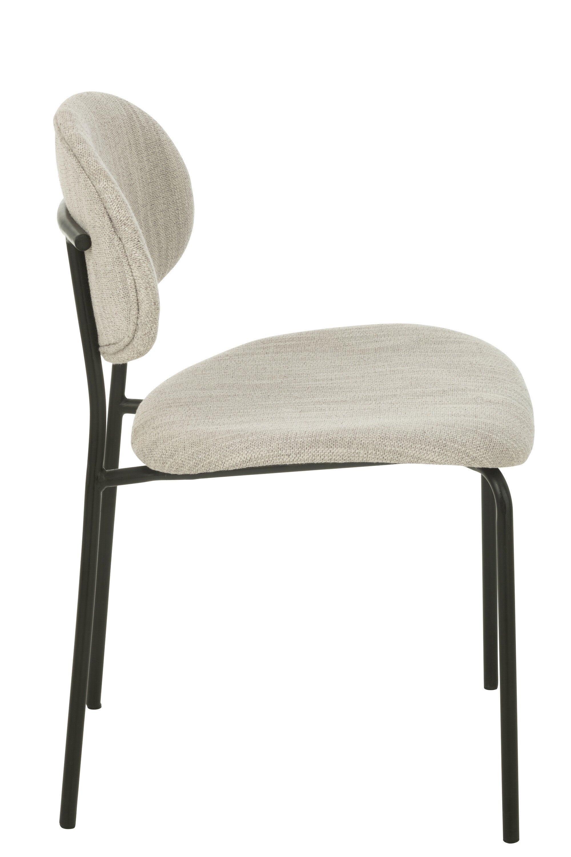 J-Line stoel - textiel/metaal - beige