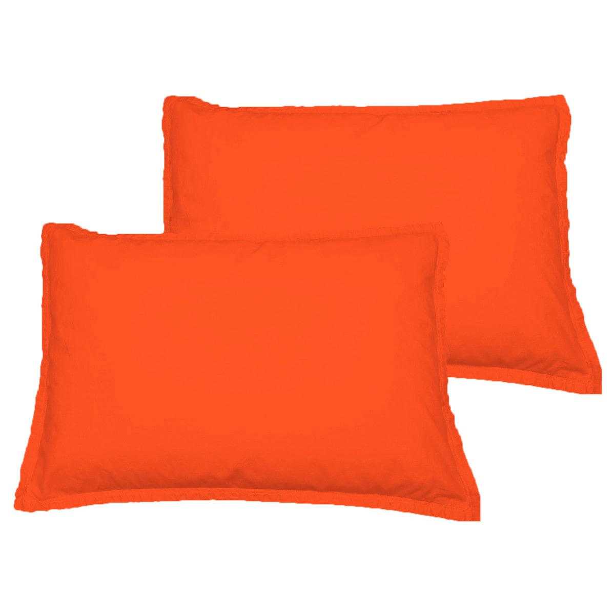 STUDIO - Lot de 2 taies d'oreiller en coton  corail 50x70 cm