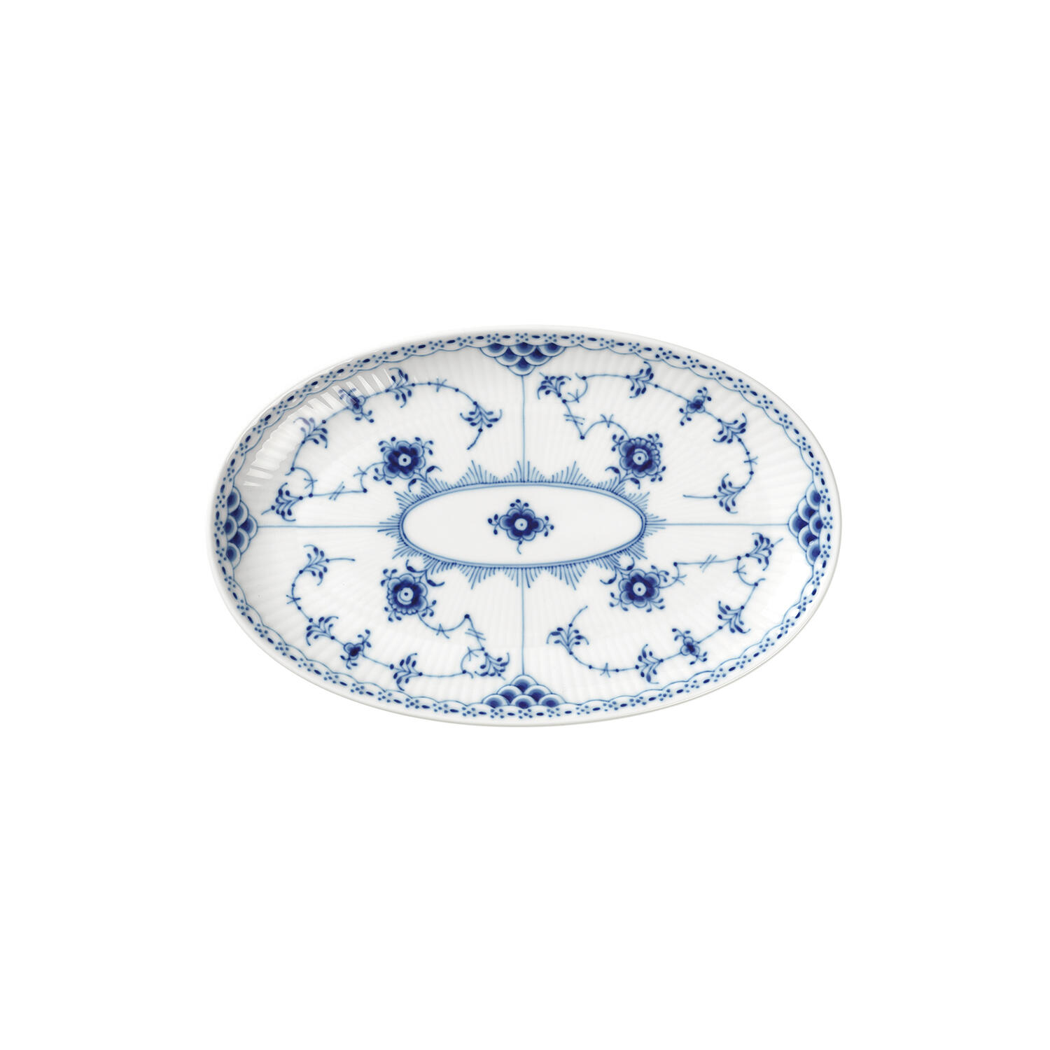 Musselmalet Halvblonde asiet 23,5 cm