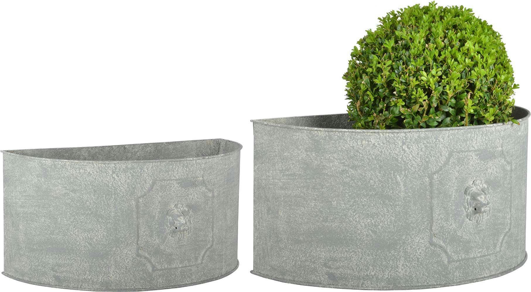 - Pot de fleurs demi-rond lion (lot de 2)