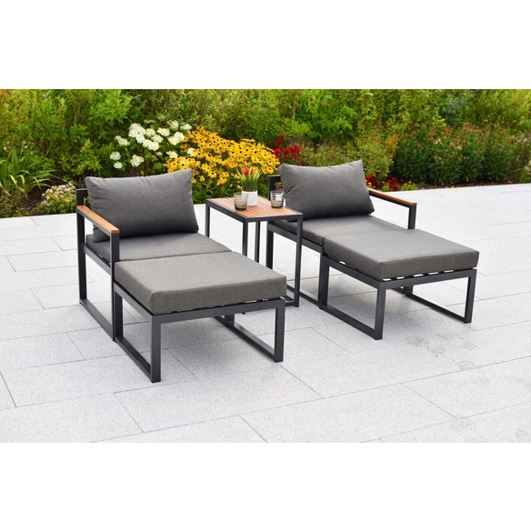 Loungeset »Lindos«, 3 tlg., 4 Sitzplätze, Aluminium