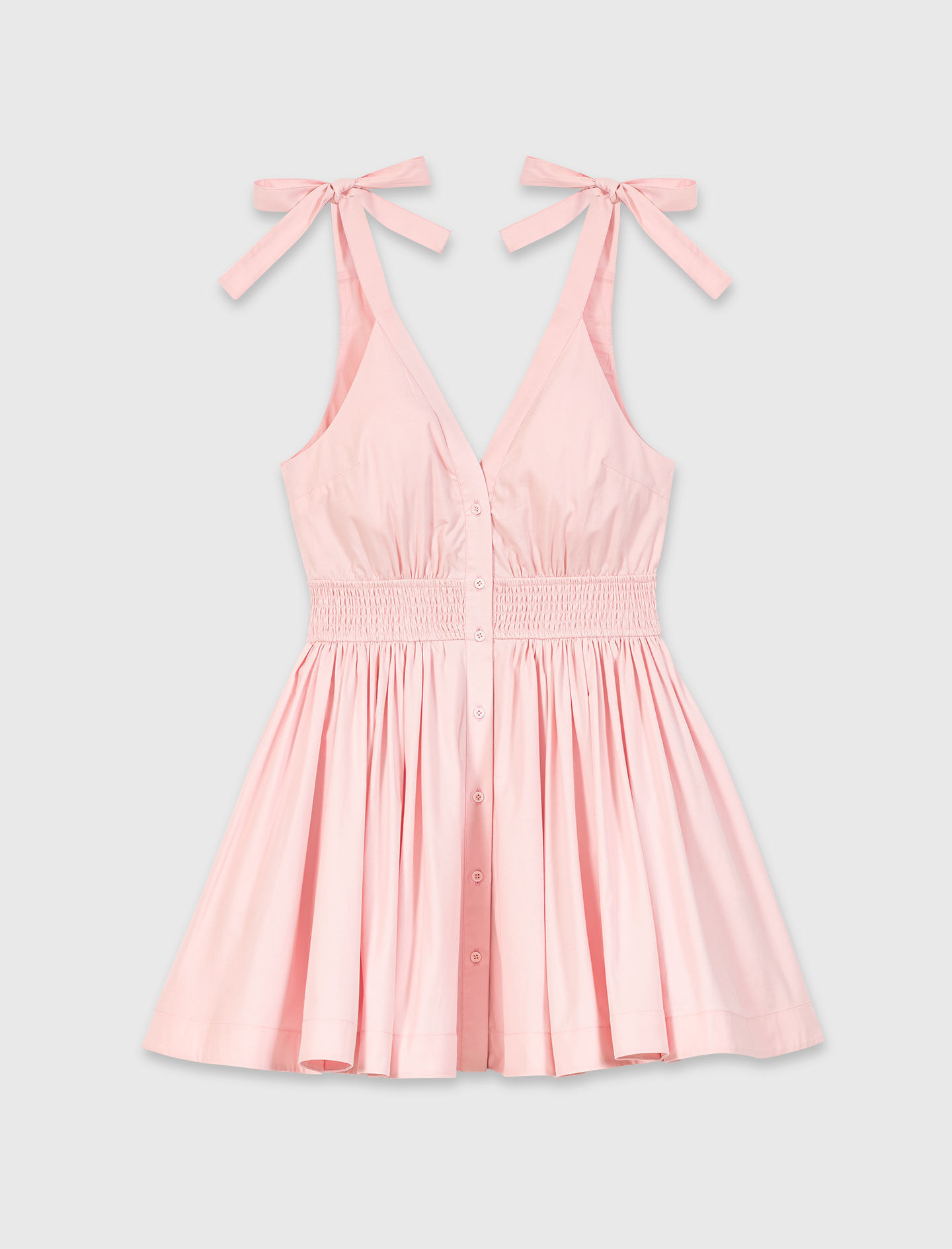 Robe courte évasée en coton