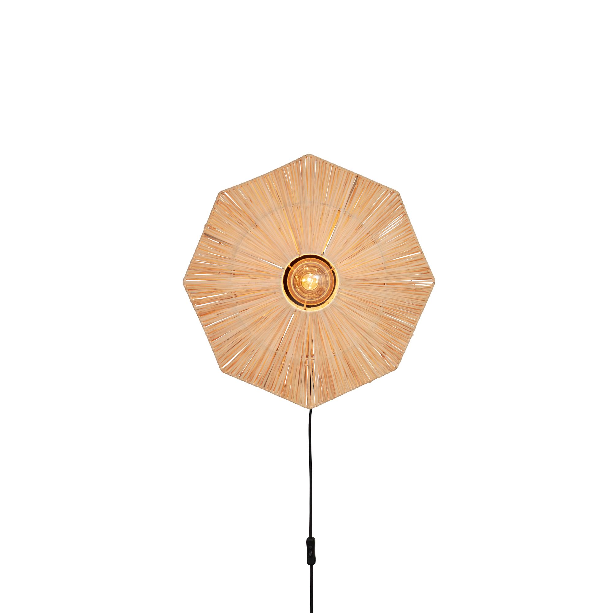 GOOD&MOJO wandlamp Panama - naturel - Ø45cm