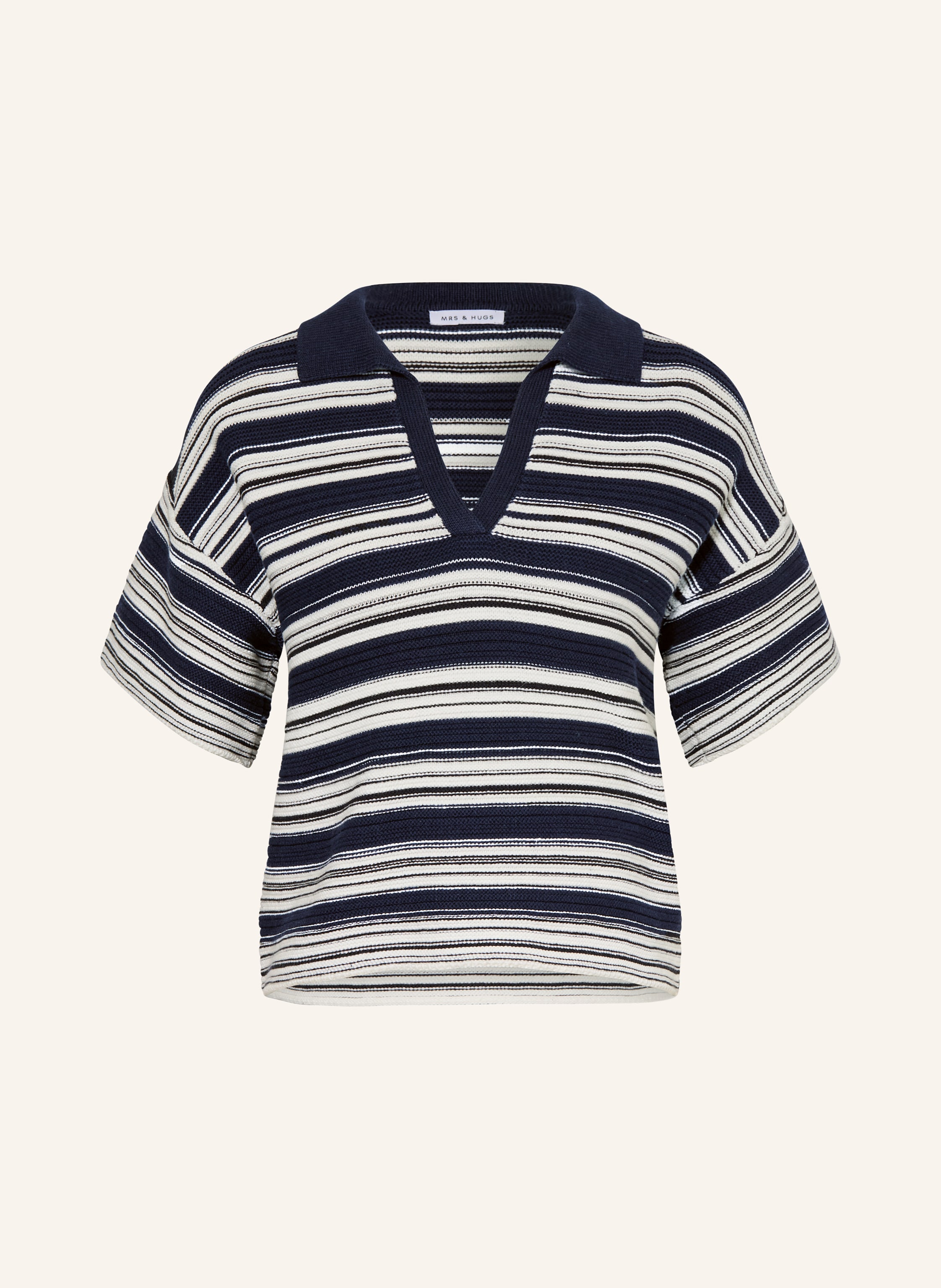 MRS & HUGS Strick-Poloshirt