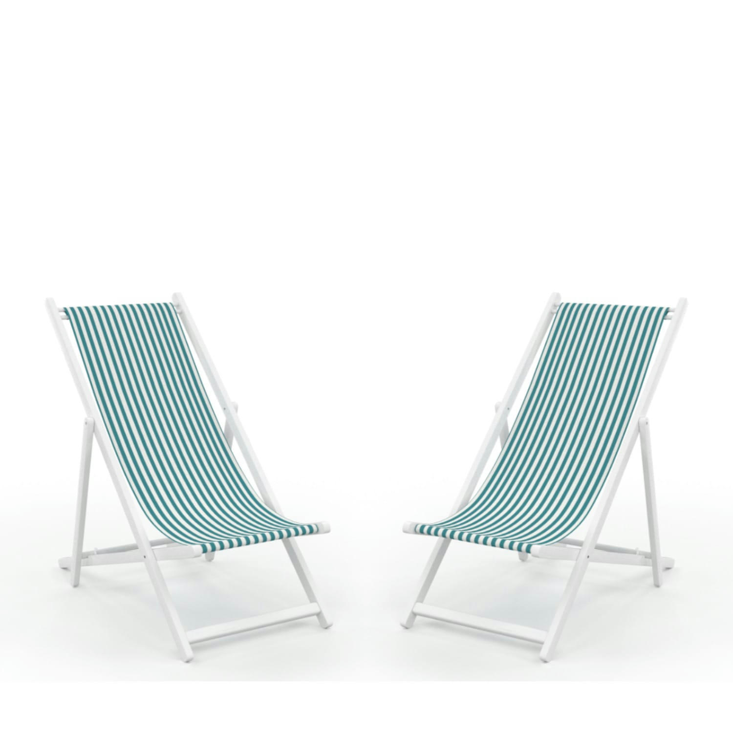 LACQUY - Lot de 2 chiliennes en bois vert