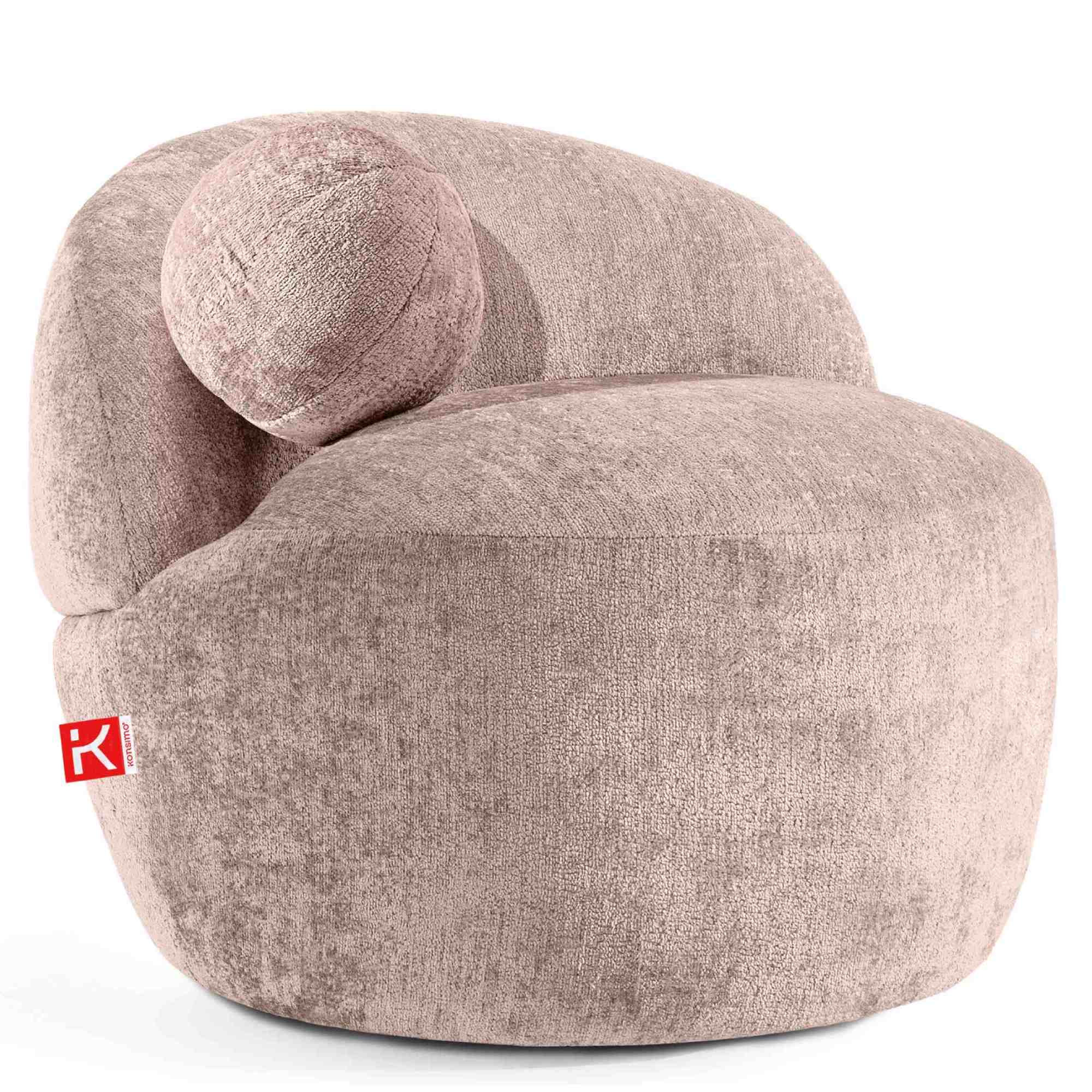 KONSIMO NELUM fotel organiczna forma, w stylu nowoczesnym, szenil