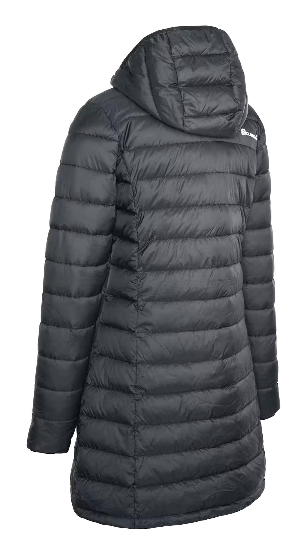 Outbound Women's Laurie Packable Insulated Hooded Winter Puffer Jacket 3/4 Length, Grey