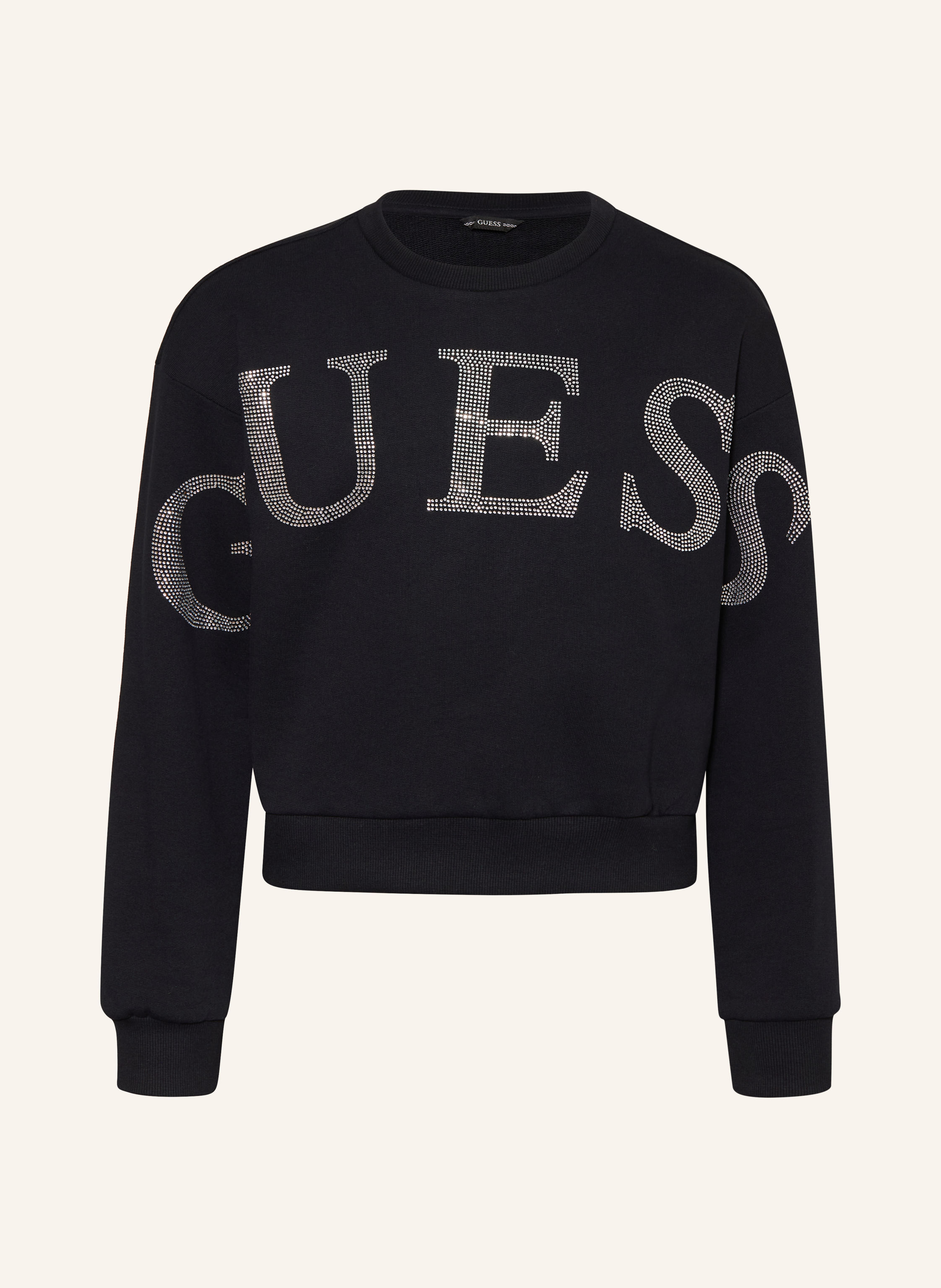 GUESS Sweatshirt mit Schmucksteinen