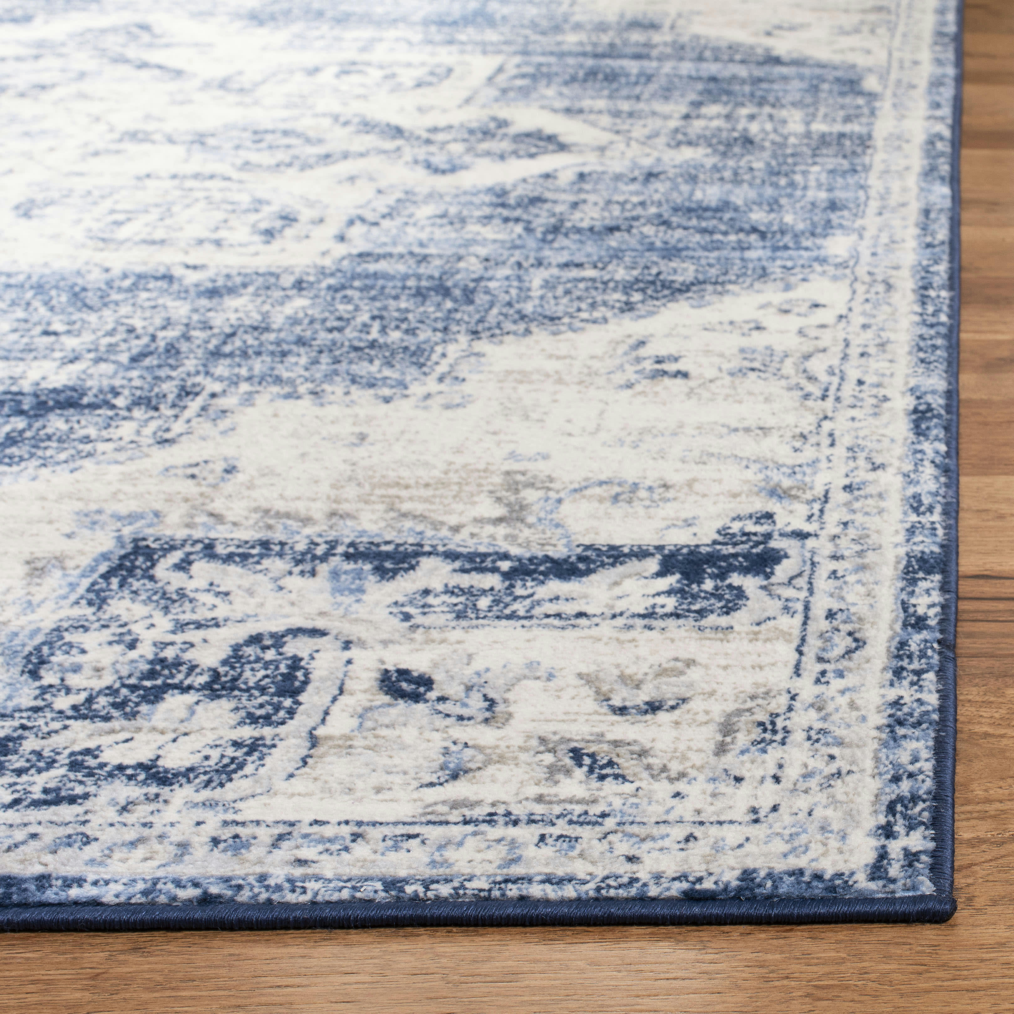 BRENTWOOD - Tapis de salon interieur en ivoire & marine, 183 x 274 cm
