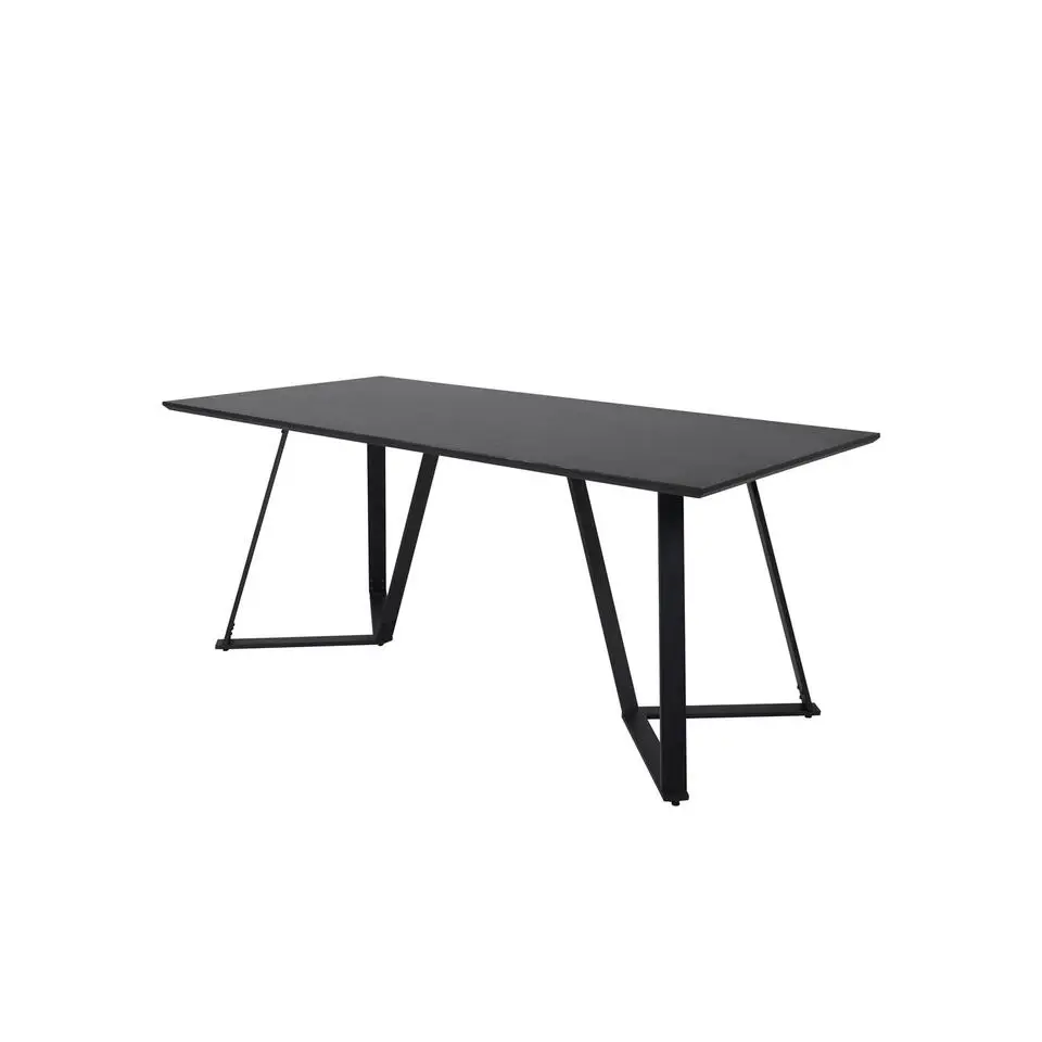 Eettafel Zwart Hout - 180x90x75cm - Marina