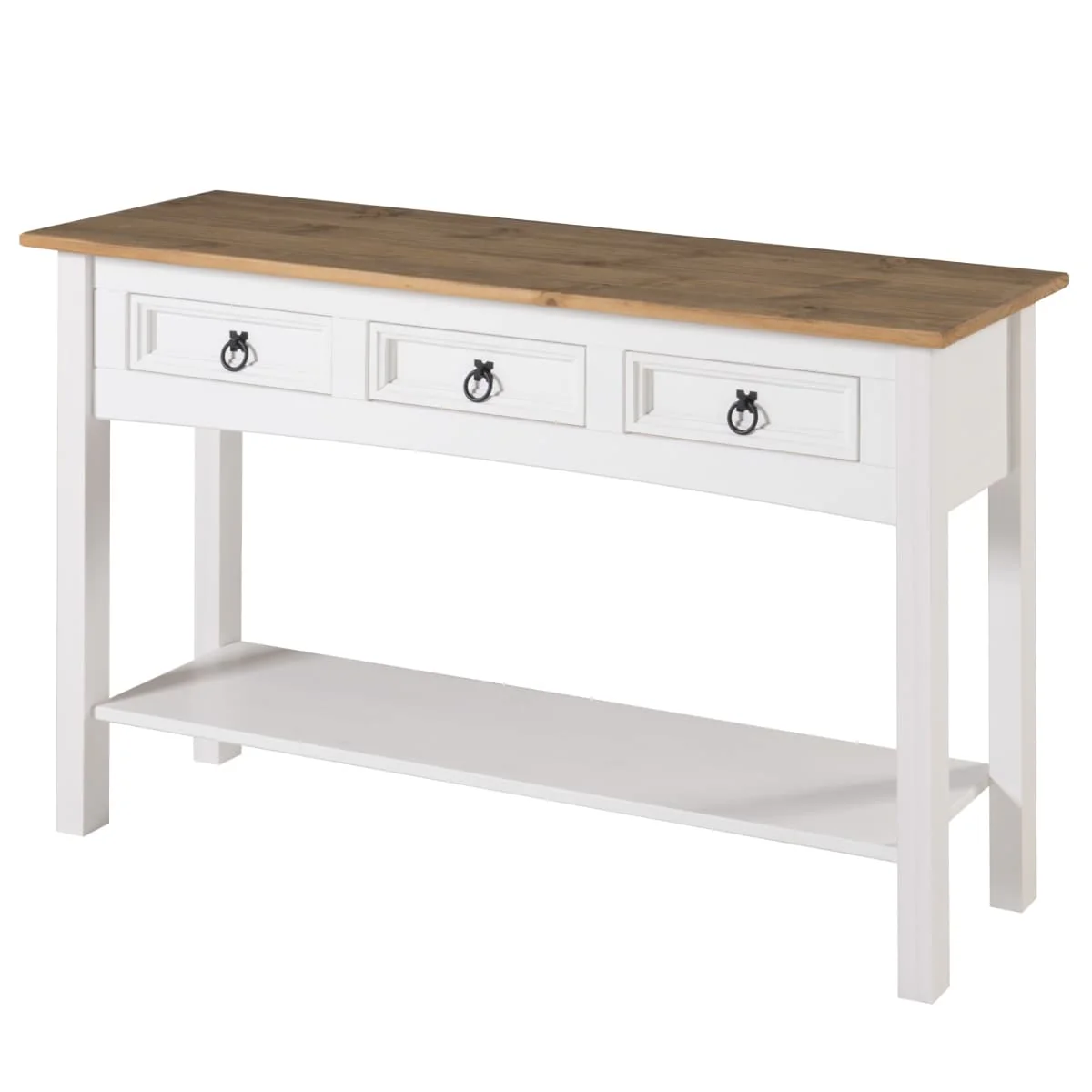 OS Home and Office Furniture Model Cottage Series COW933 Wood Hall Table in Corona Snow