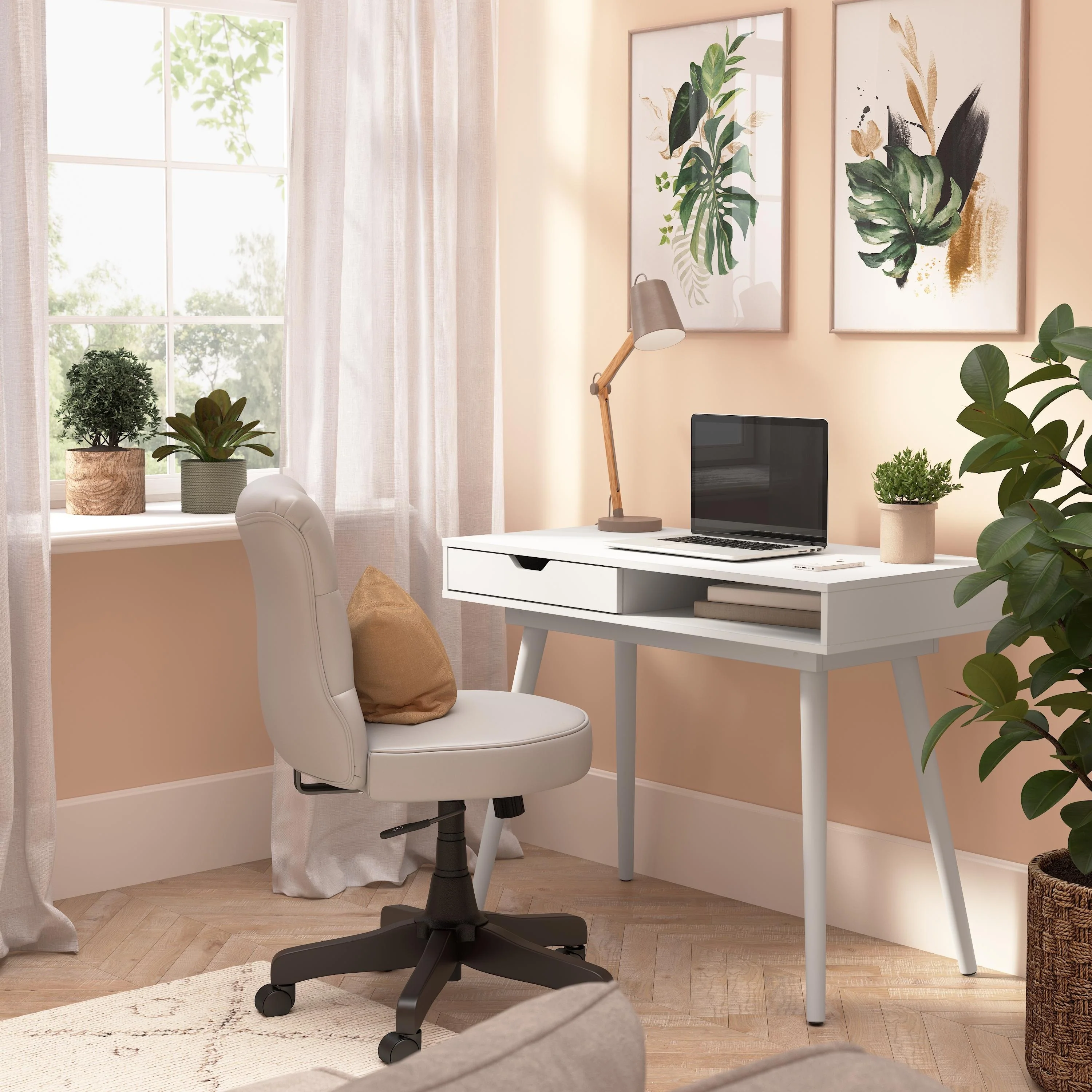 Bush Furniture Nora 40W Writing Computer Desk with Storage