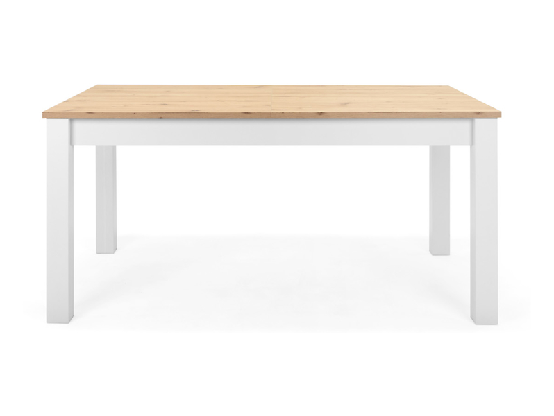 Stół prostokątny rozkładany Bergen 160/215x75 biały/dąb artisan