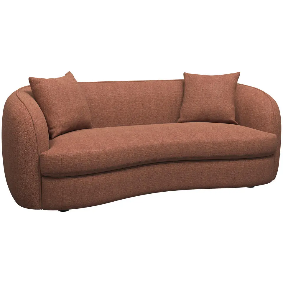 Bank Enzio 3,5-zits - stof Pure - Terra