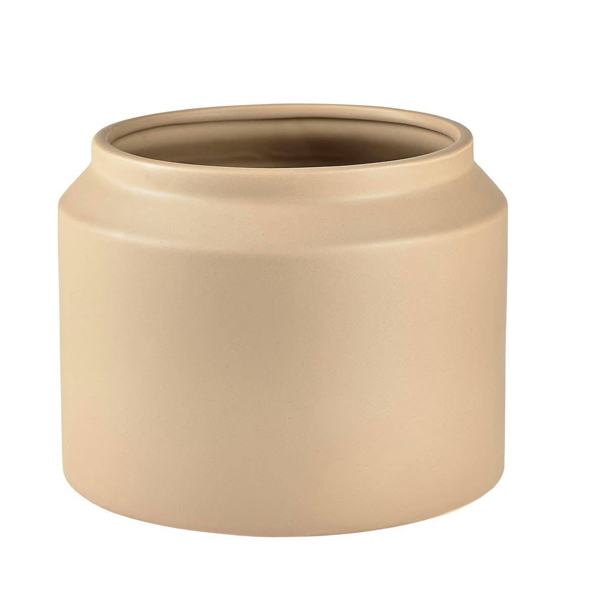 LIVING - Cache pot à plante en argile beige sable