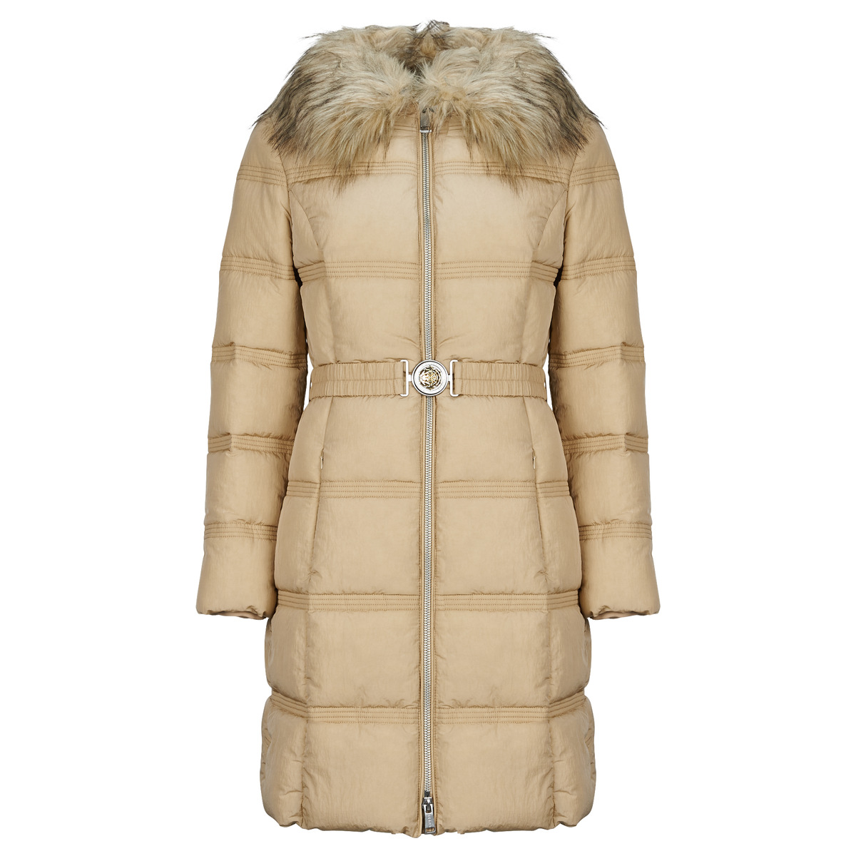 Guess - NEW MARISOL LONG BELTED JACKET - Beige