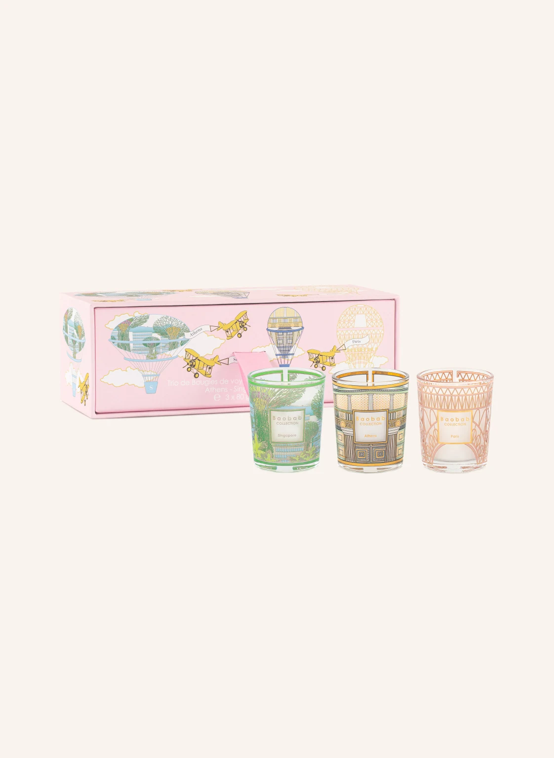 Baobab COLLECTION 3er-Set Duftkerzen TRIO TRAVEL mit Geschenkbox
