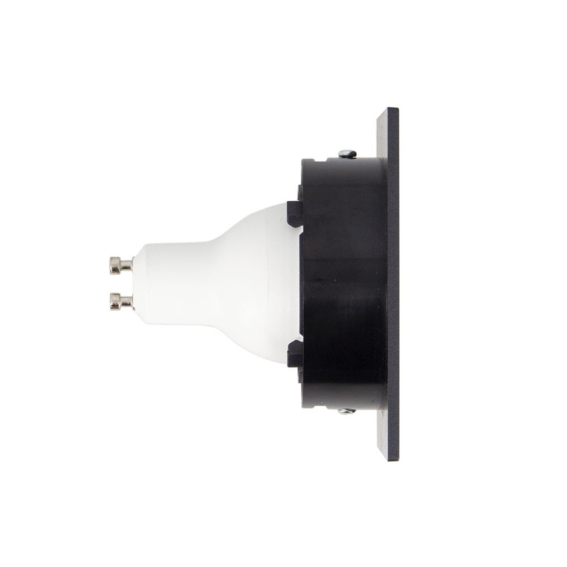 Spot encastrable LED carré noir GU10 blanc chaud IP20 345 lm 5 W 3 pièces XANLITE