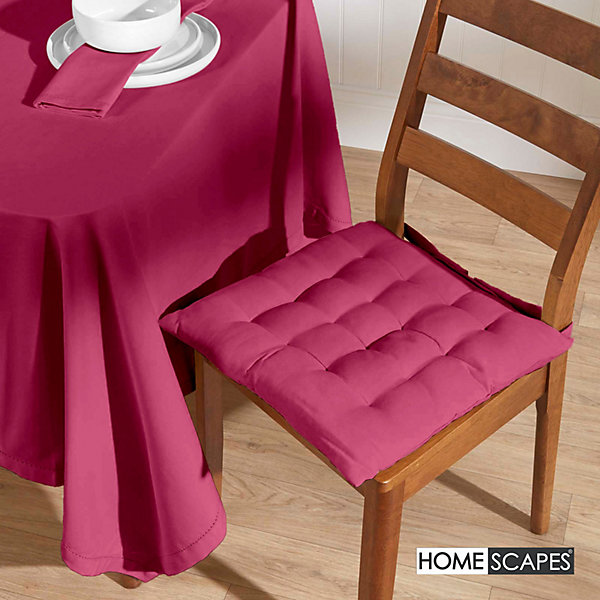 Nappe ronde en 100% coton - prune - 178 cm - HOMESCAPES - Lavable en machine