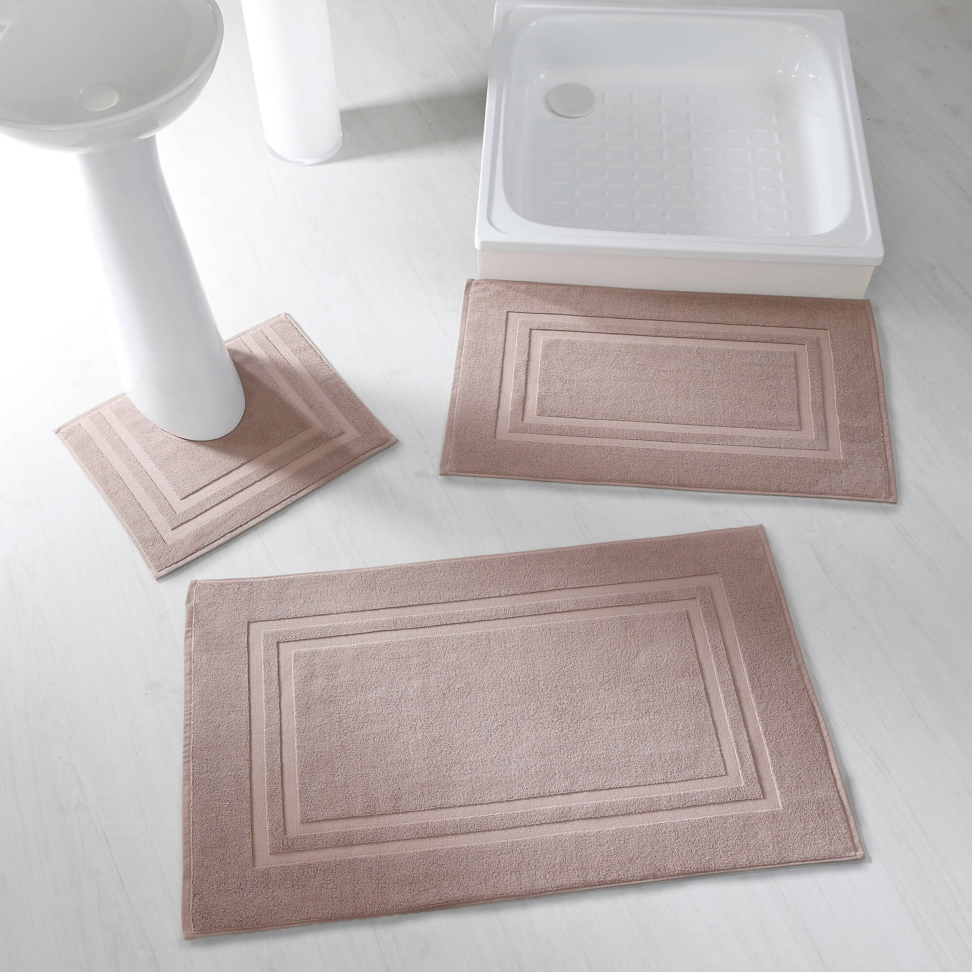 Tapis de bain éponge double liteau