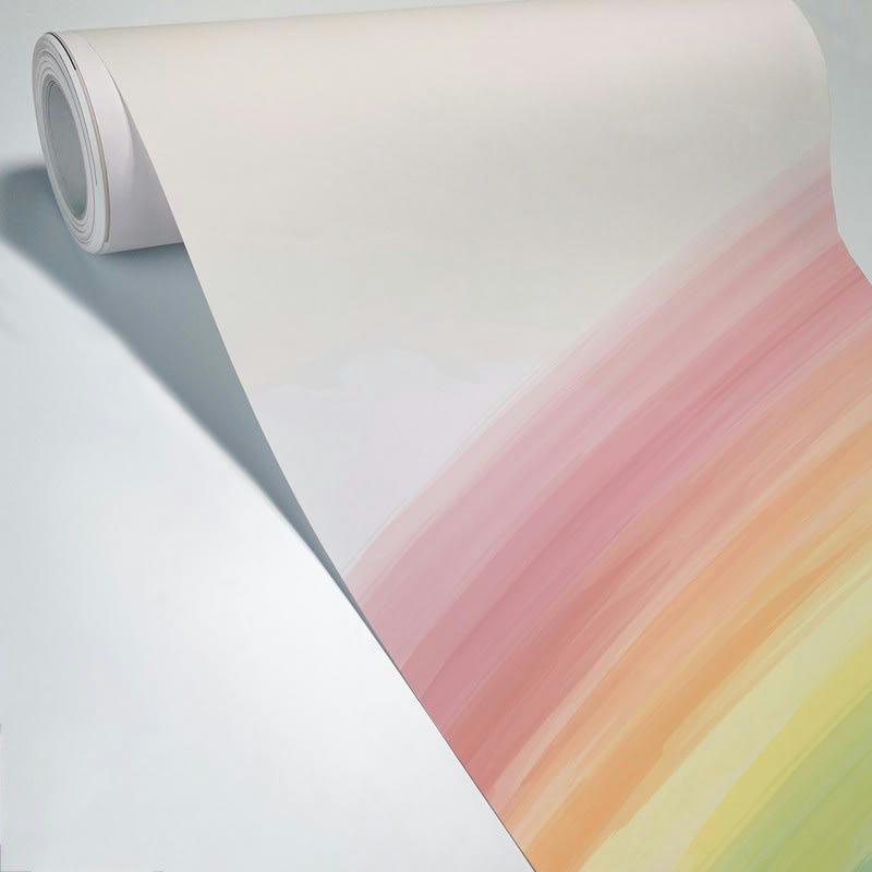 DANS LES NUAGES - Papier Peint Panoramique L336xH270cm Multicolore Arc en ciel
