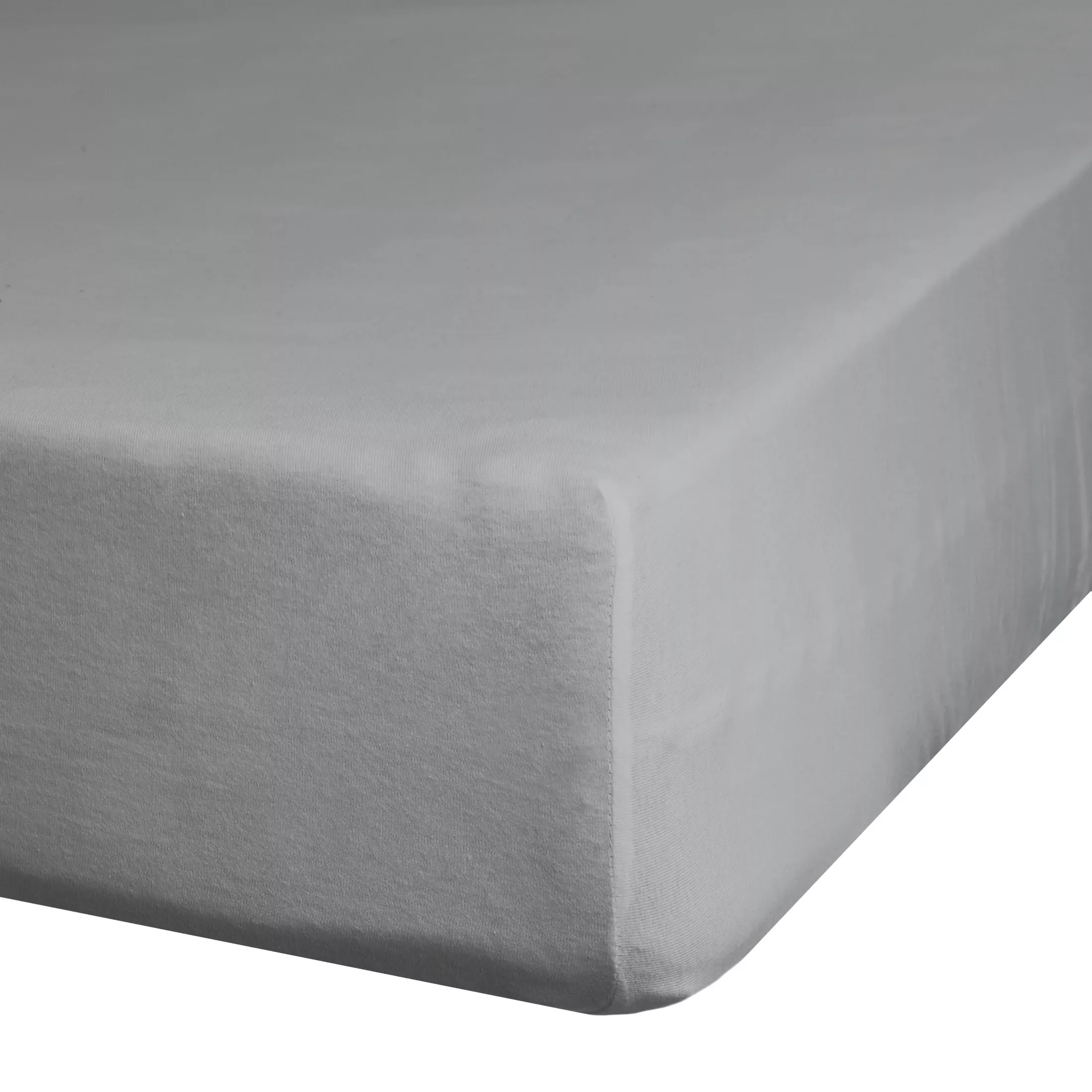 Prześcieradło jersey z gumką 180x200 cm z bawełny kolor stalowy 125 g/m2 Design 91