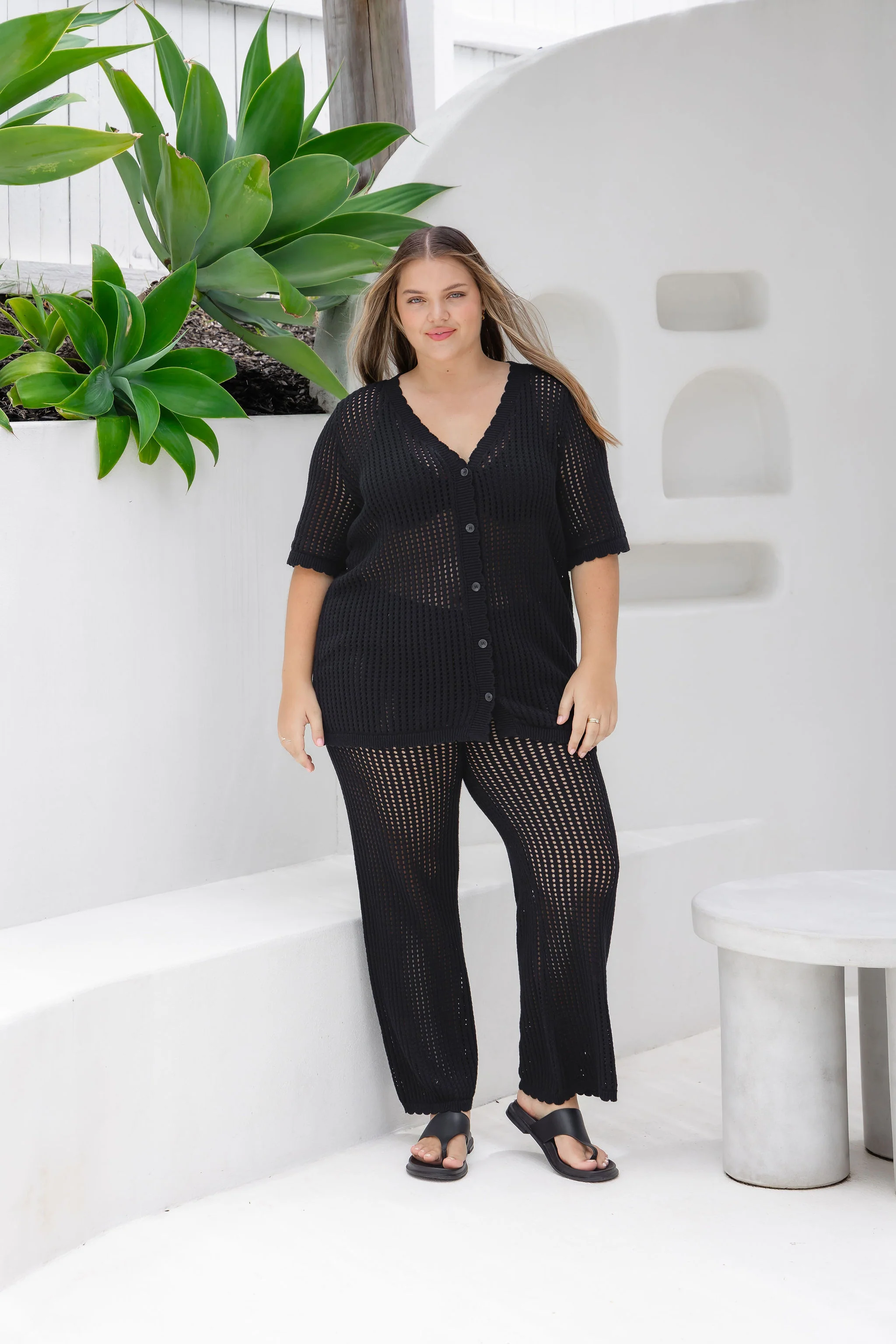 Maisie Knit Pant in Black