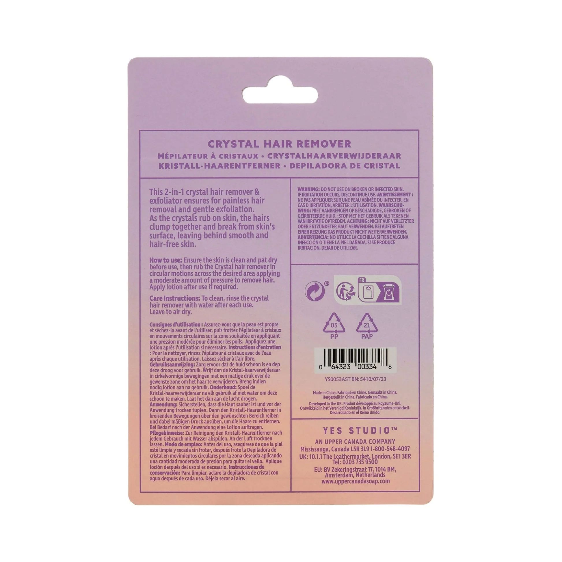 Yes Studio Hair Today Gone Tomorrow Crystal Hair Remover Tool