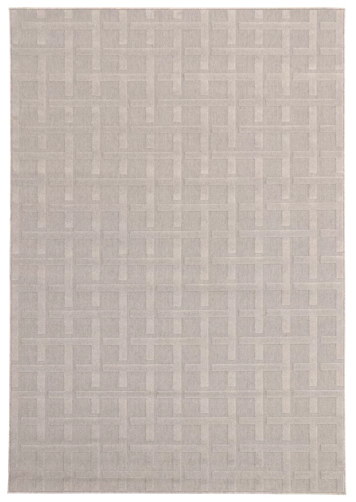 ECARPET Villa Indoor/Outdoor Geometric Area Rug, Grey, Assorted Sizes