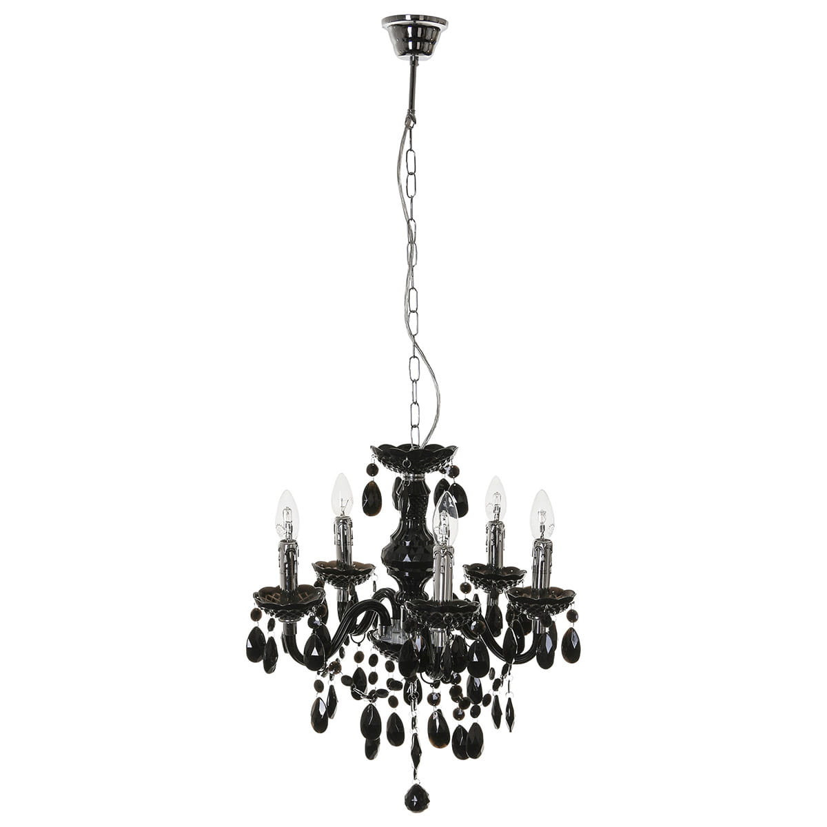 Lampa wisząca czarna Whiz 5xE14x40W wym: 113x48x48 cm Italux