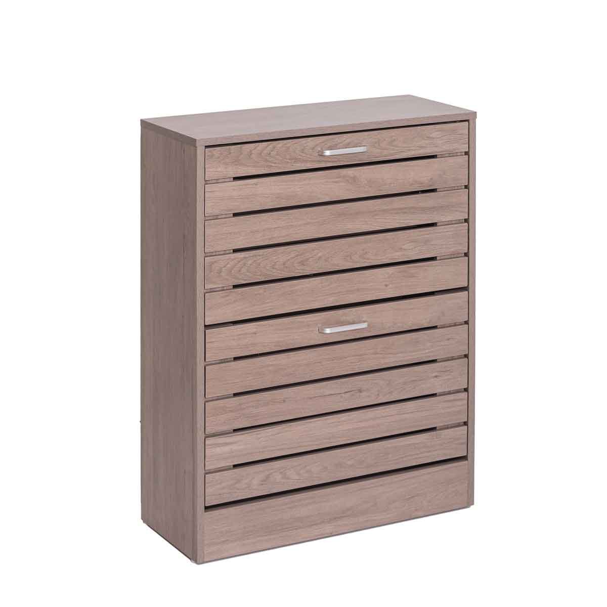 Sapateira ripada com 2 gavetas 84cm