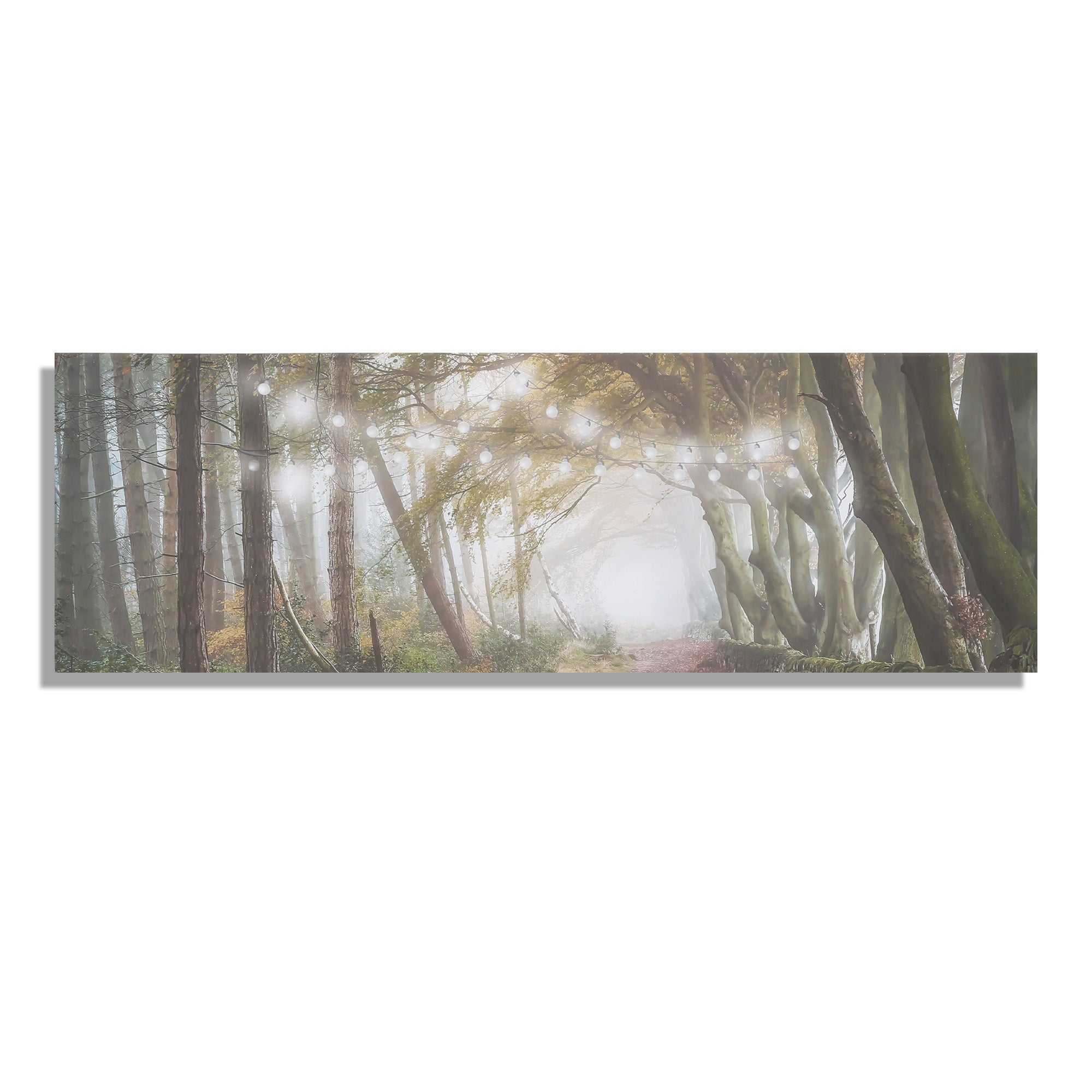 Art for the Home Canvas LED - Boswandeling - 30x90cm