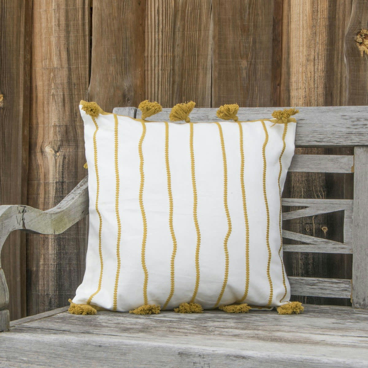 BLANKET - Housse de coussin coton  50x50 jaune moutarde