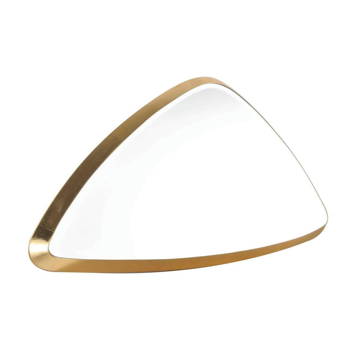 - Miroir triangle arrondi doré 46x27x4cm
