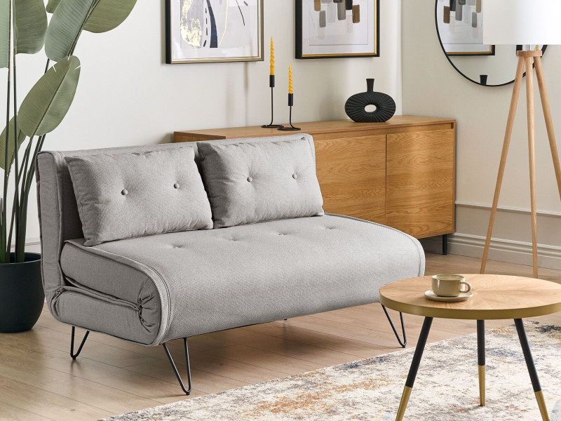 Sofa kanapa dwuosobowa jasnoszara