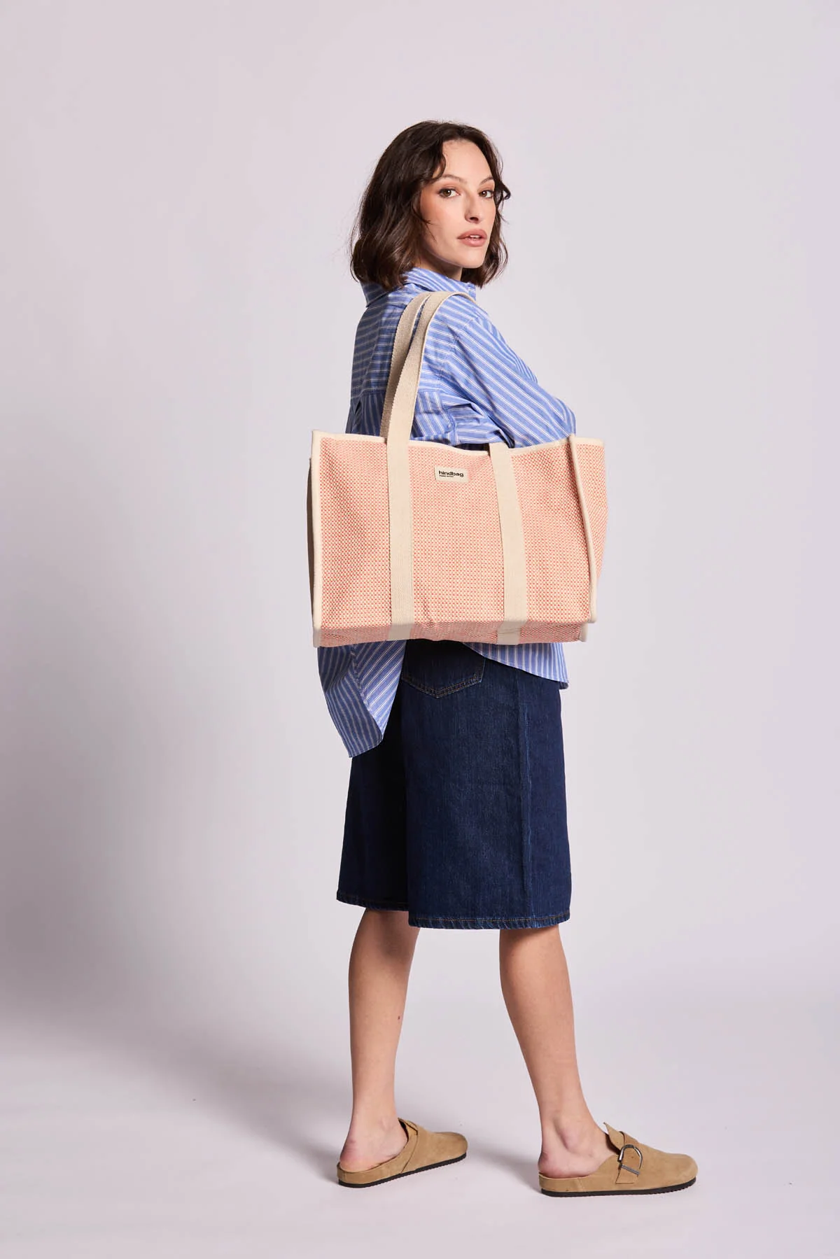 Sac cabas Oscar Tressage corail