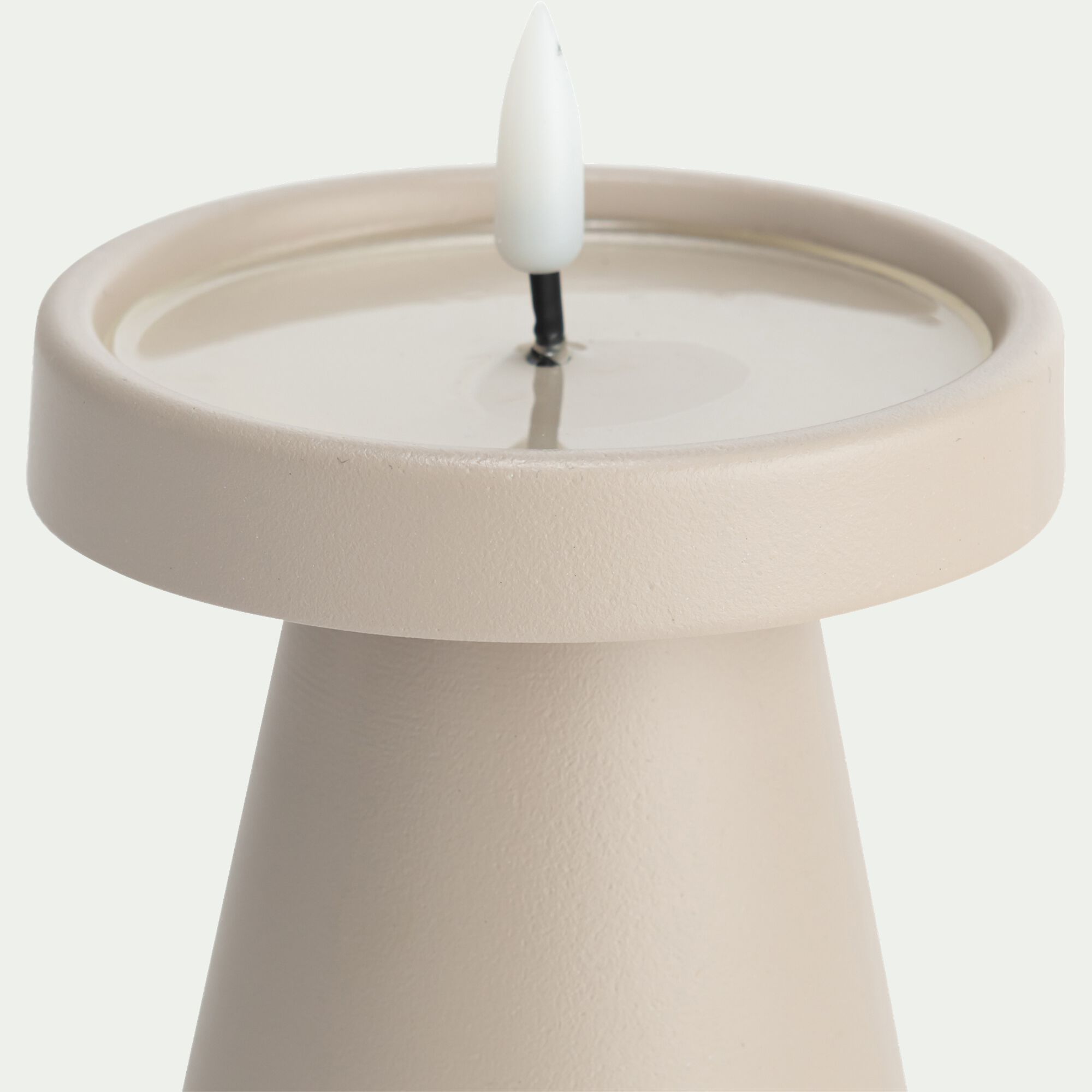 ALAIA - Bougie à LED D9xH10cm - beige sable