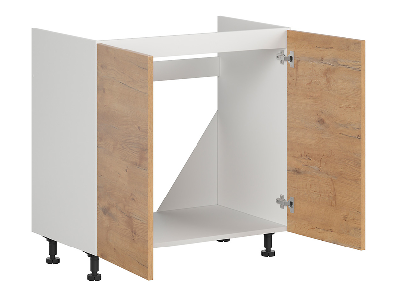 Szafka pod zlewozmywak Hamper 80 cm dwudrzwiowa dąb lancelot