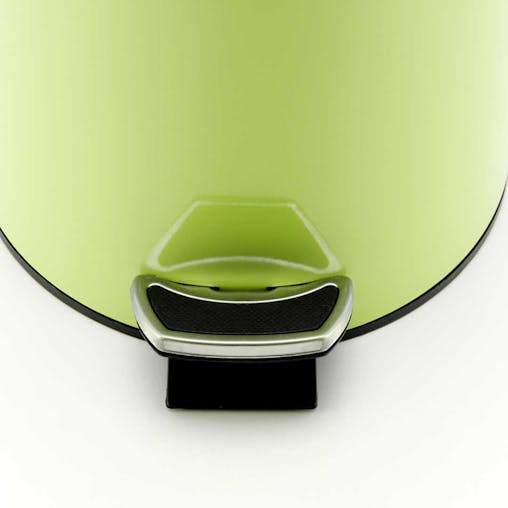 SOGA 2X Foot Pedal Stainless Steel Round Trash Bin Green 7L