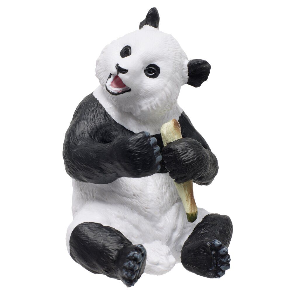 Figurine panda plastique noir et blanc 4,5x5xH8cm