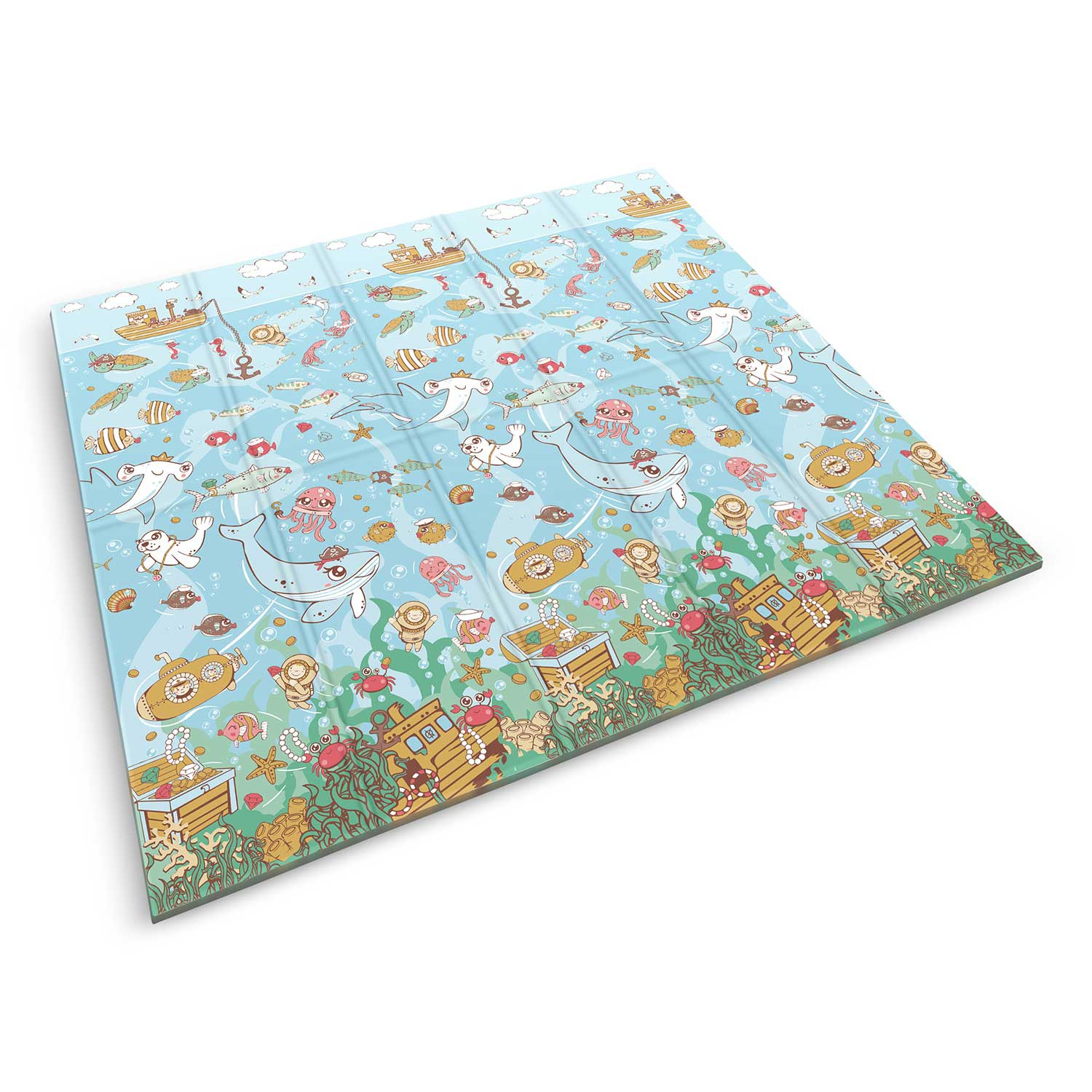 Mata piankowa edukacyjna Nukido składana dwustronna 180x200 cm 734003