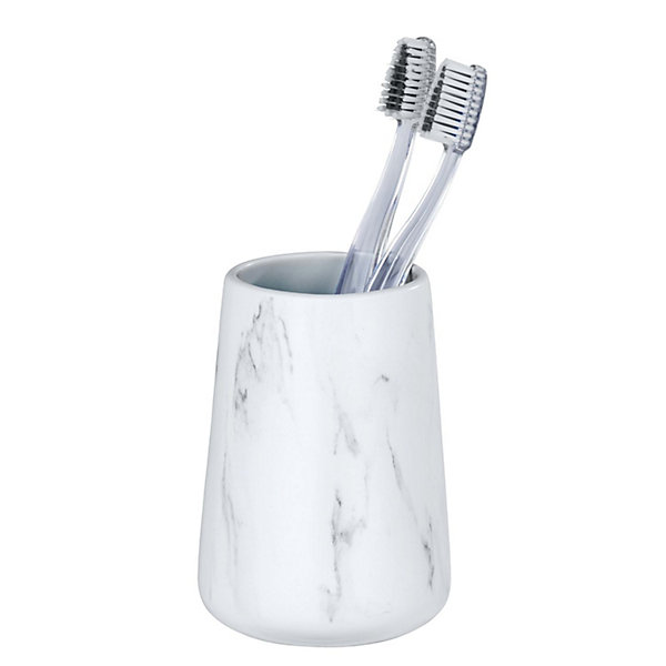 Gobelet de salle de bain effet marbre Adrada