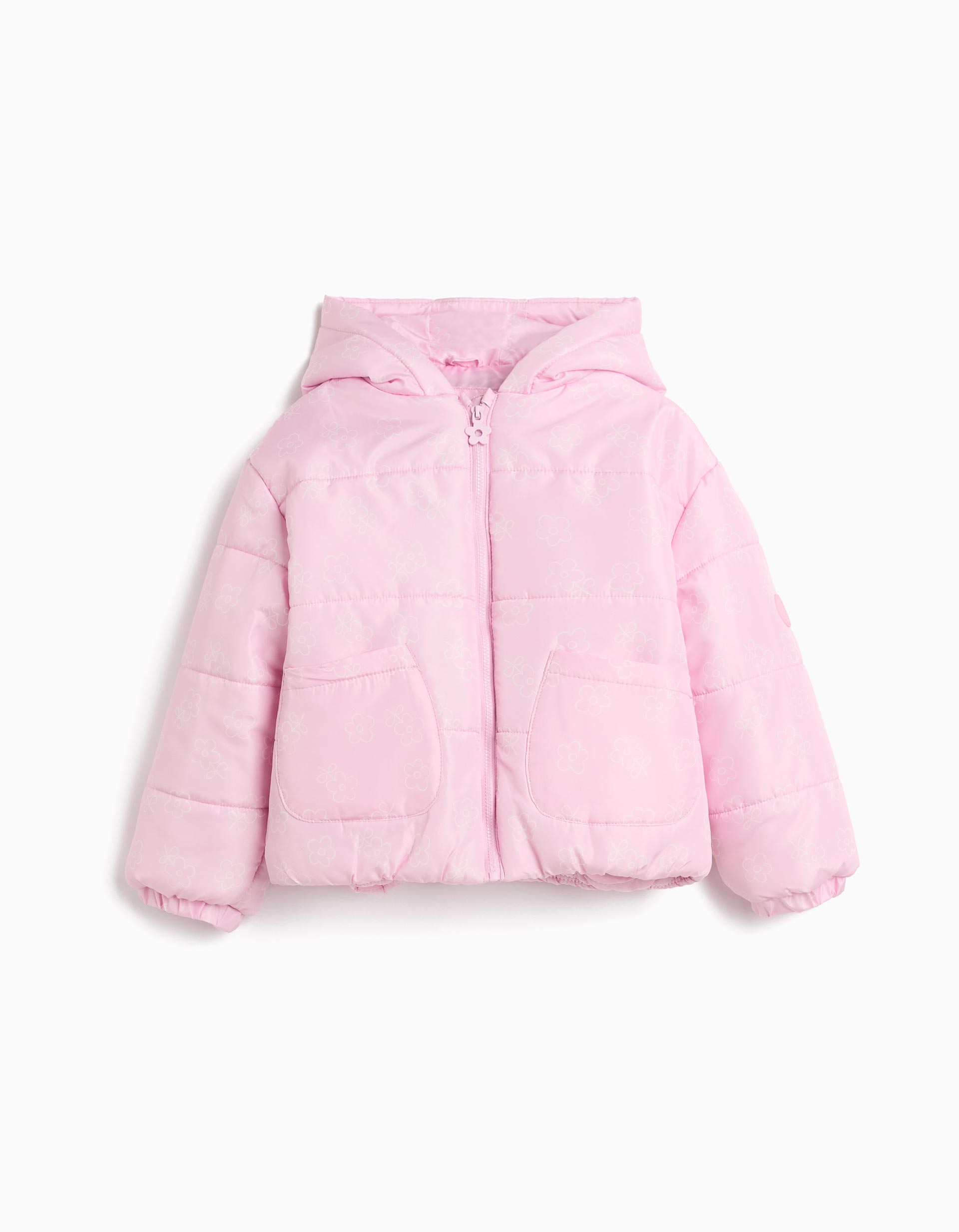 Casaco Acolchoado, Menina, Rosa Claro
