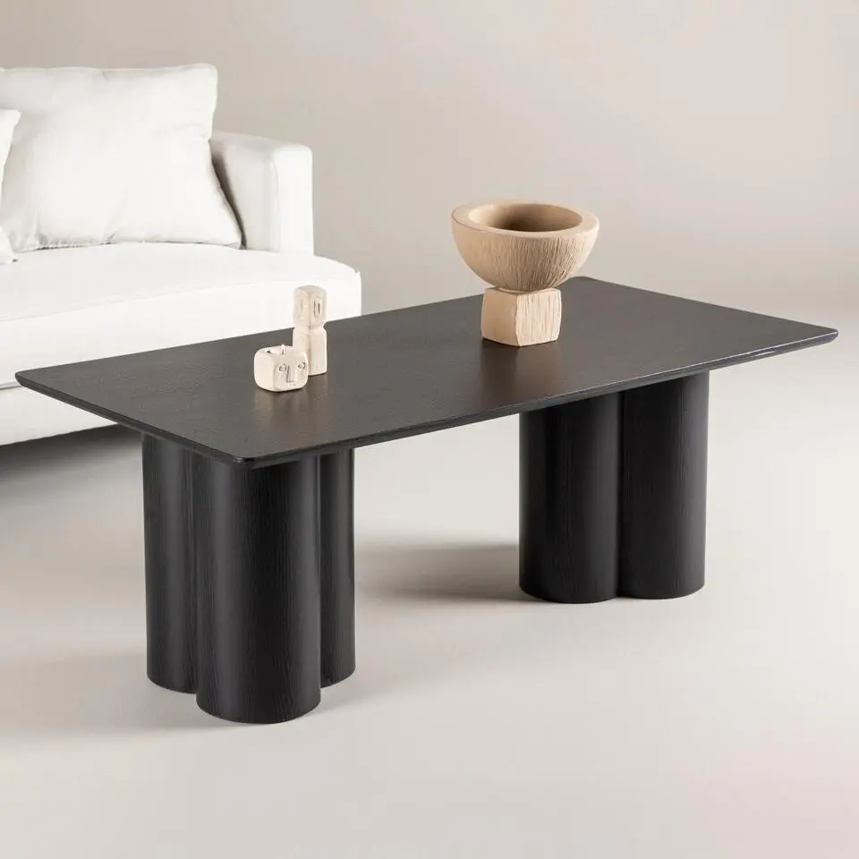 Salontafel Zwart 120cm - Fineer - Scandinavisch - Tafel Olivia