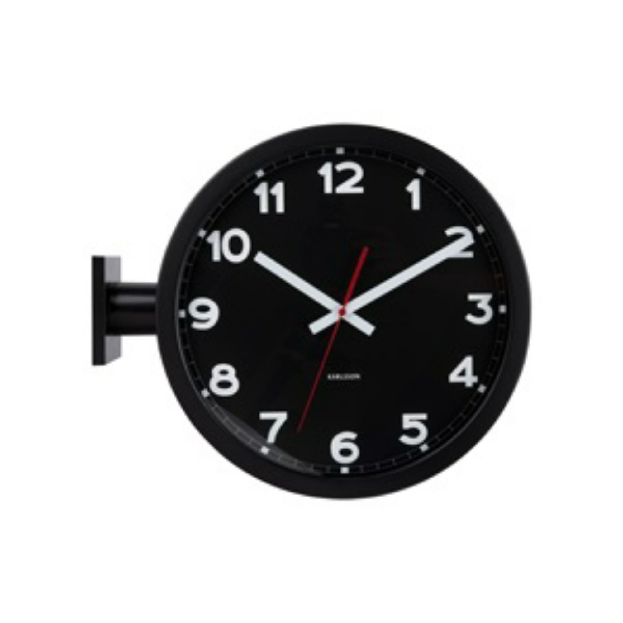 Karlsson wandklok New Classic Double Sided - zwart - 13x44.5x38cm