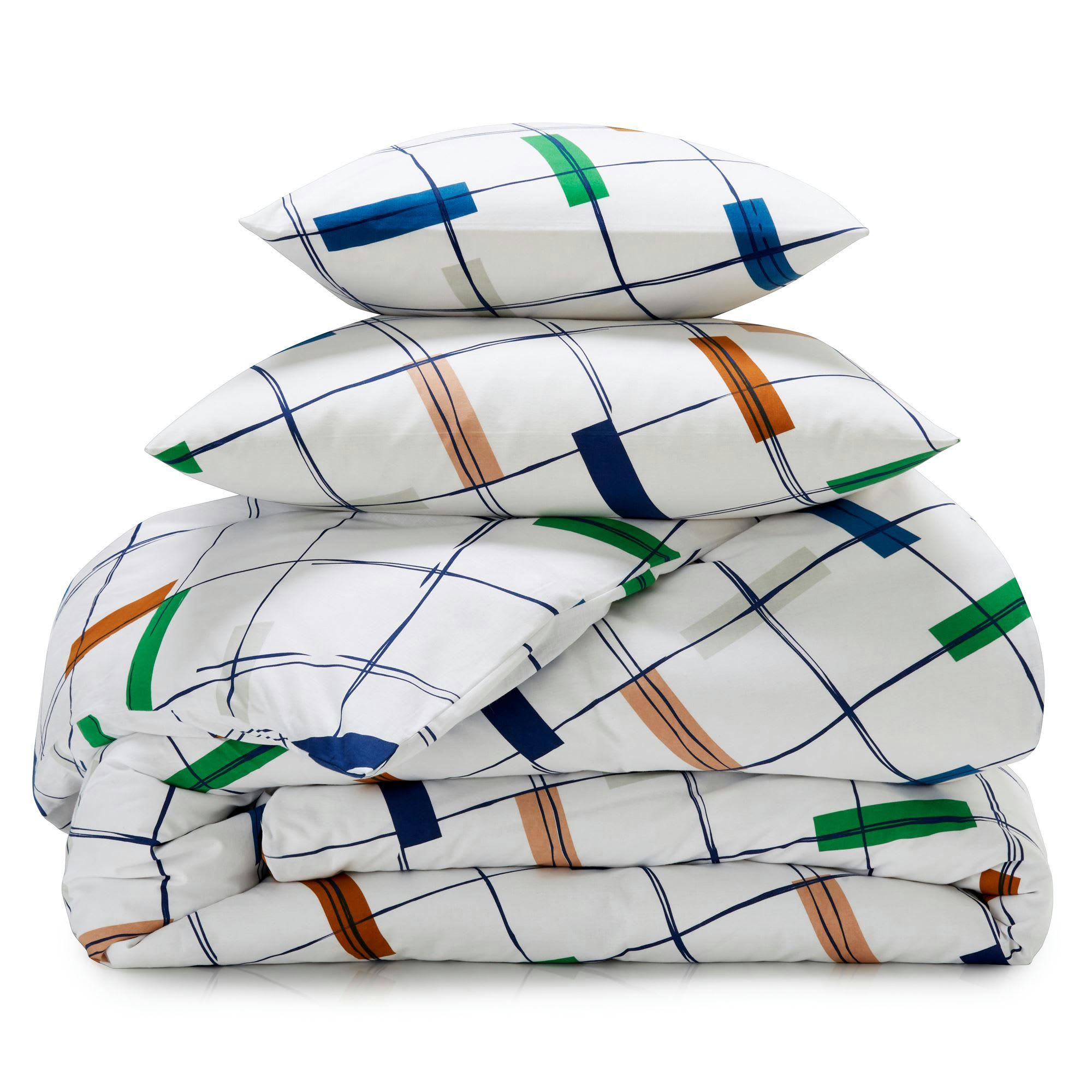 JOKER - Housse de couette 260x240 blanc en coton