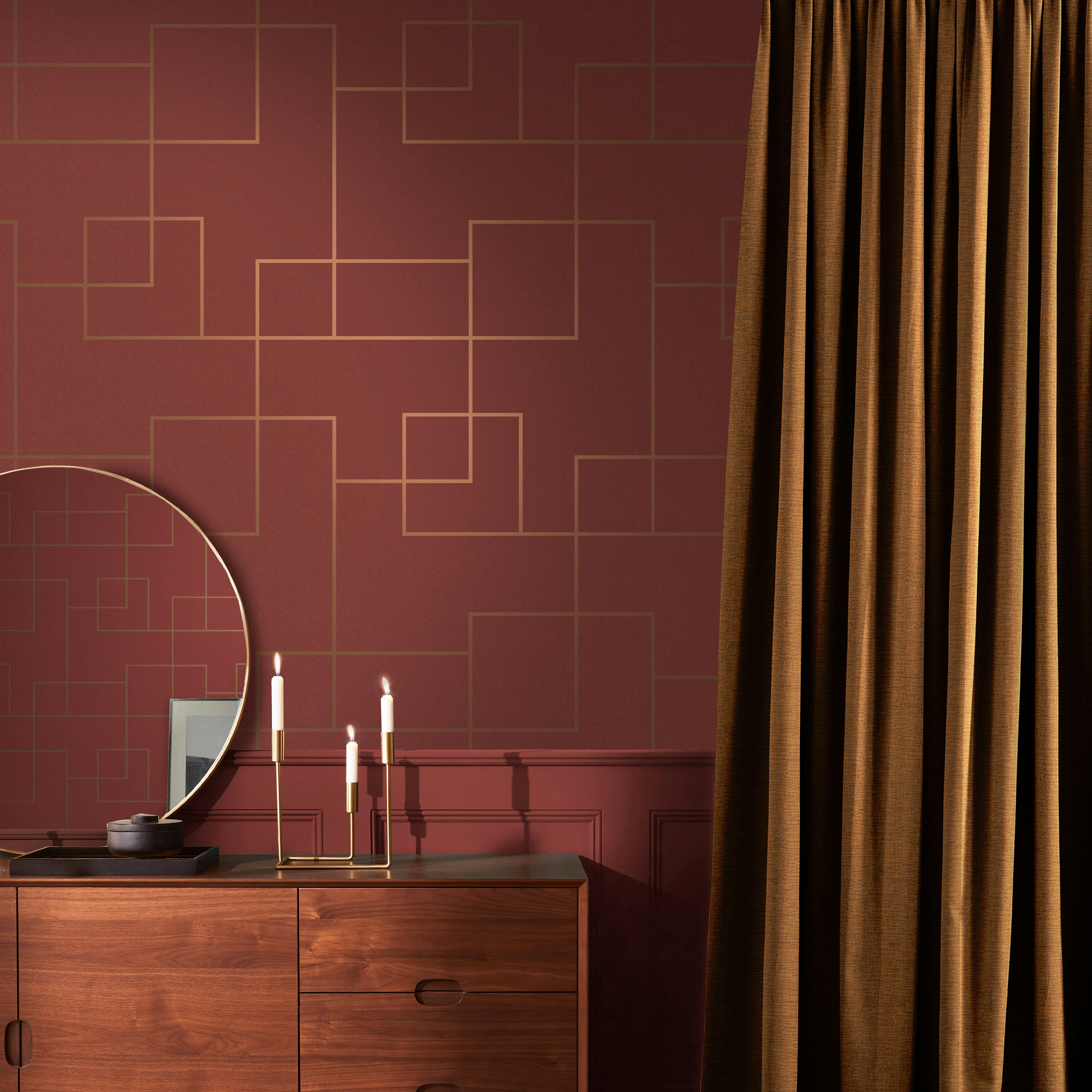 - papier peint primo alizarin 1005 x 52cm