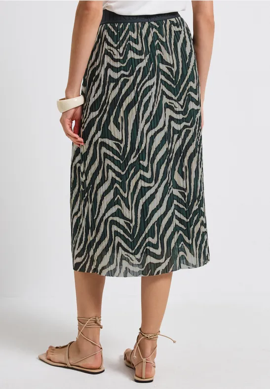 Gemusterter Plissée-Rock