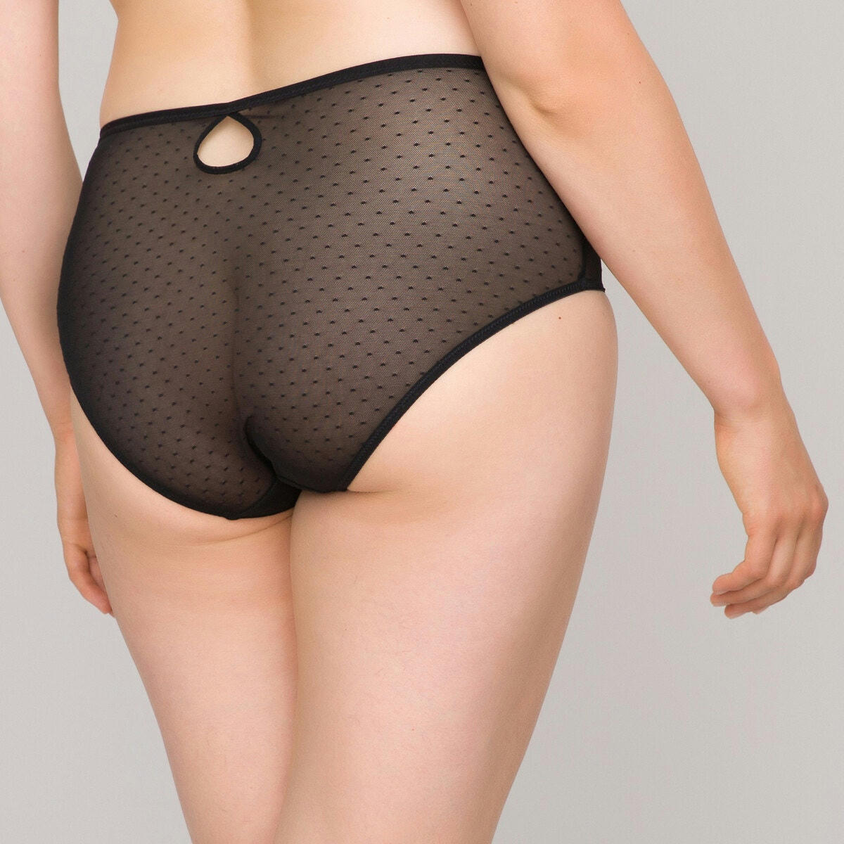 Culotte haute en dentelle et tulle plulmetis